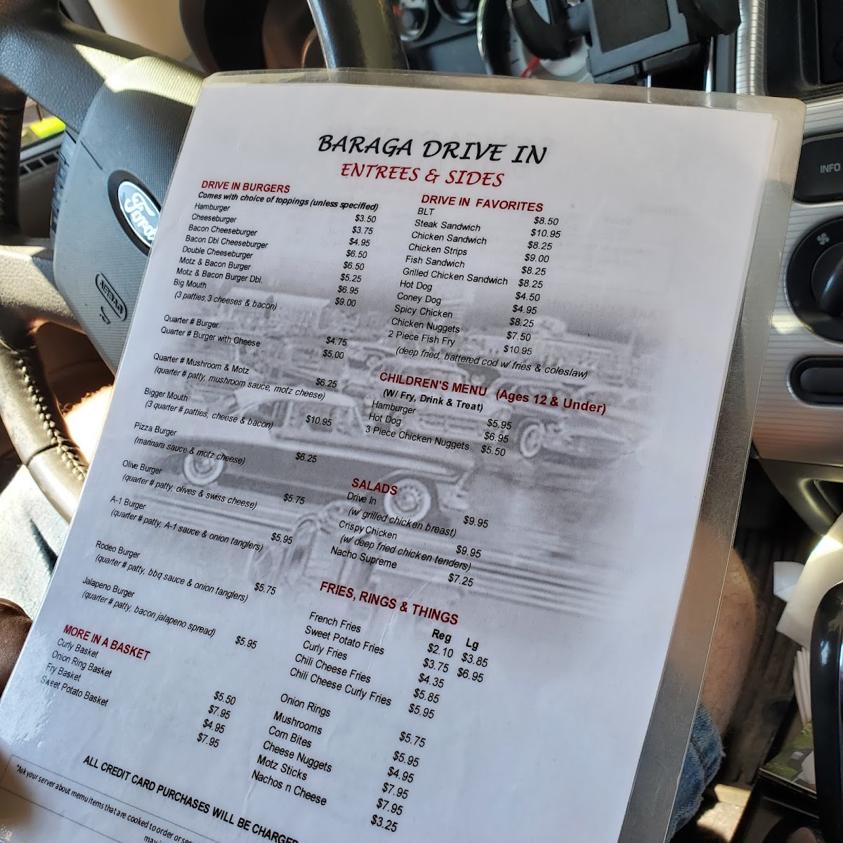 Menu Baraga Drive-In-10