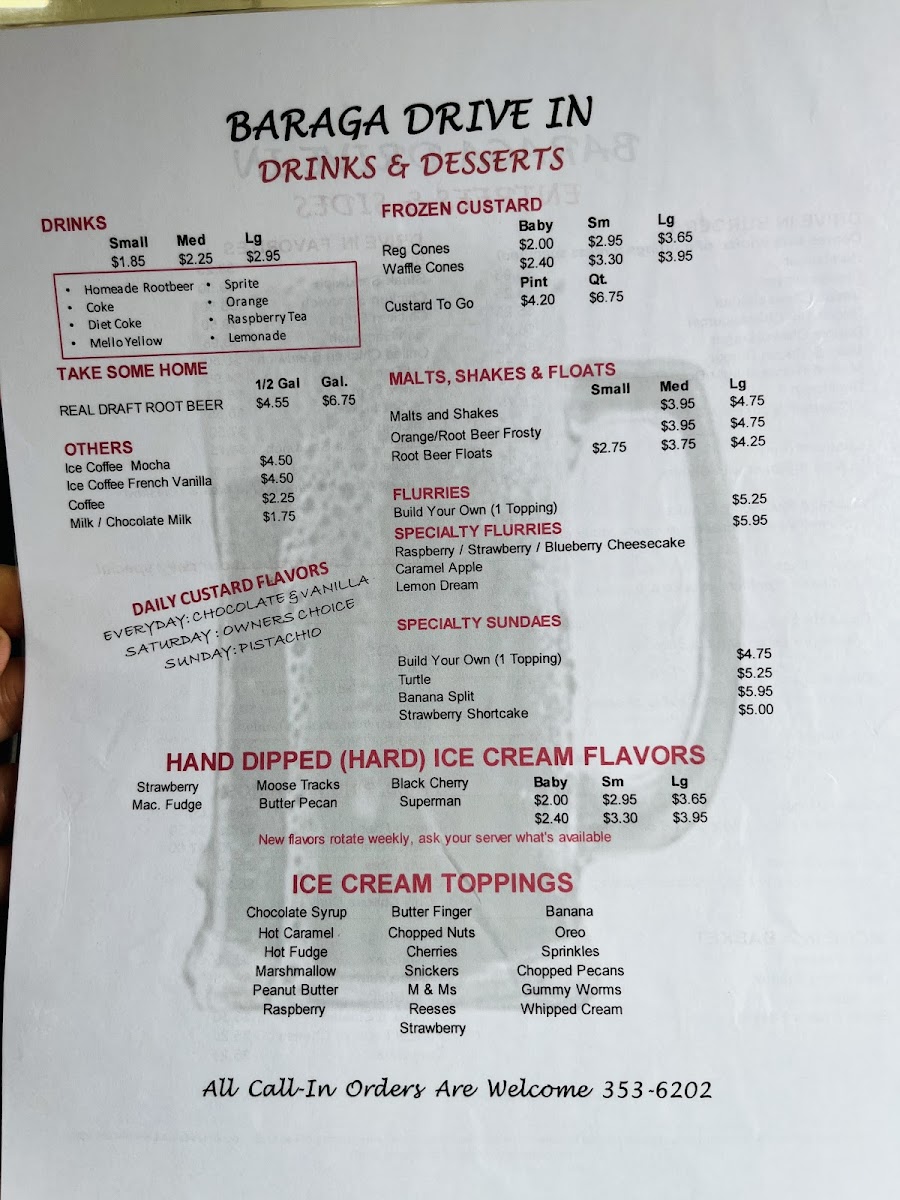 Menu Baraga Drive-In-4